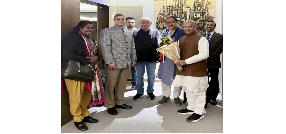 Visit of Deputy Chairperson of the Rajya Sabha Shri Harivansh, Member of Parliament Shri Manoj Jha, and Secretary General of the Rajya Sabha Shri P. C. Mody to Lisbon.