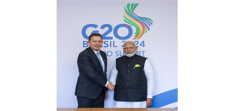 Prime Minister, Shri Narendra Modi met the prime minister of Portugal, H.E. Mr Luis Montenegro on the sidelines of the G20 Summit in Rio de Janeiro, Brazil