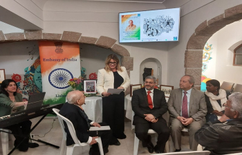 Tribute paid to Mario Miranda's 99th Birth anniversary at embassy of India, Lisbon